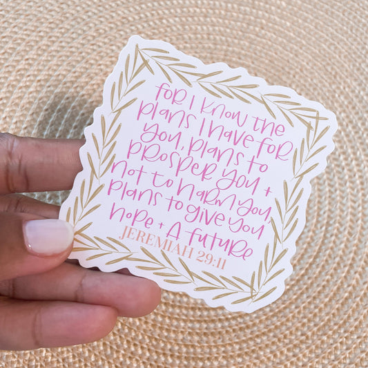 JEREMIAH 29:11 STICKER
