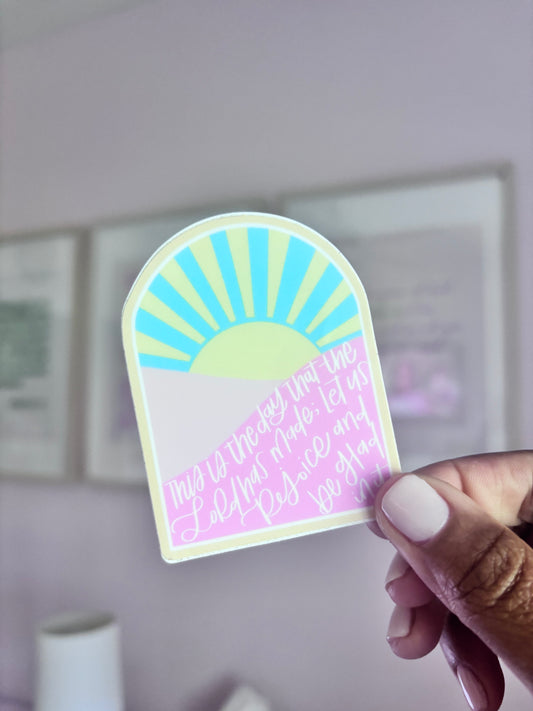 LET US REJOICE STICKER