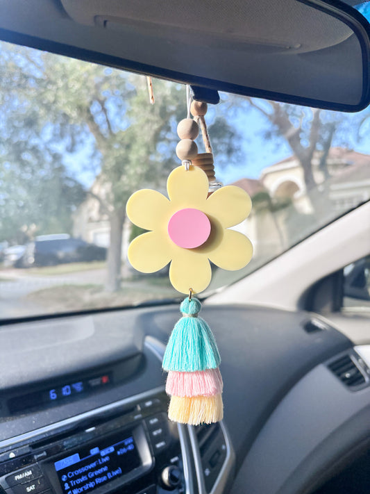 DAISY CARMINDER - YELLOW/PINK