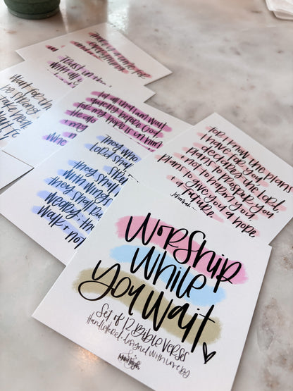 WORSHIP WHILE YOU WAIT SCRIPTURE CARD PACK