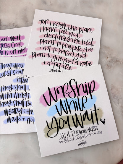 WORSHIP WHILE YOU WAIT SCRIPTURE CARD PACK