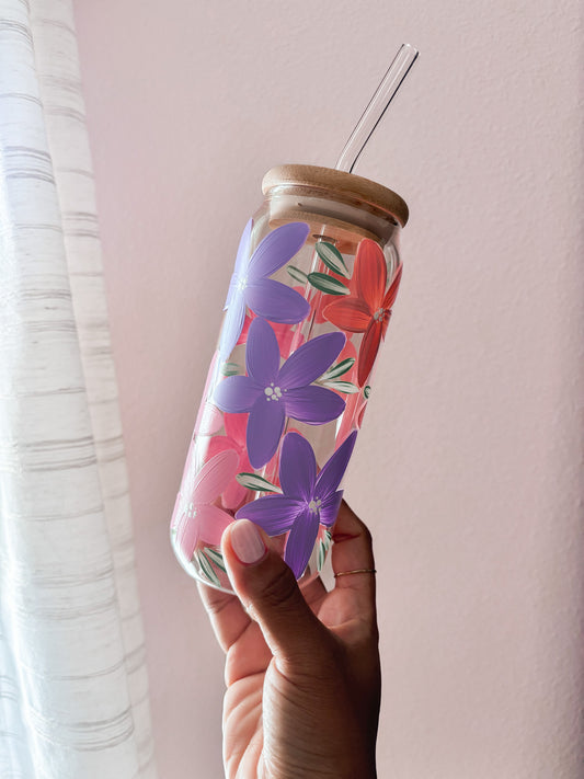 BABY GIRL 16OZ GLASS TUMBLER