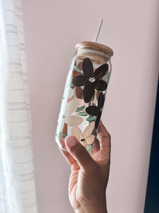 BABY GIRL 16OZ GLASS TUMBLER