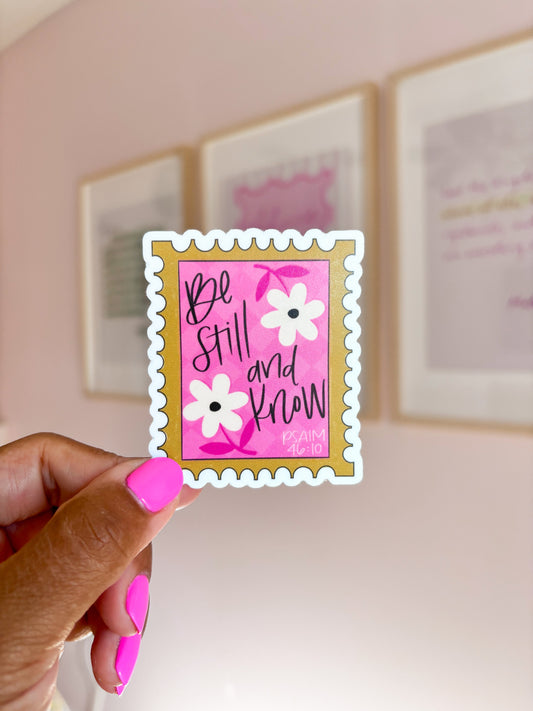 ‘BE STILL + KNOW’ STICKER